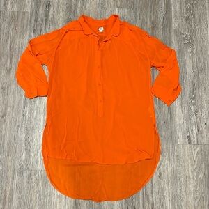 Wilfred 100% Silk High Low Hem Blouse​
